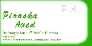 piroska aved business card